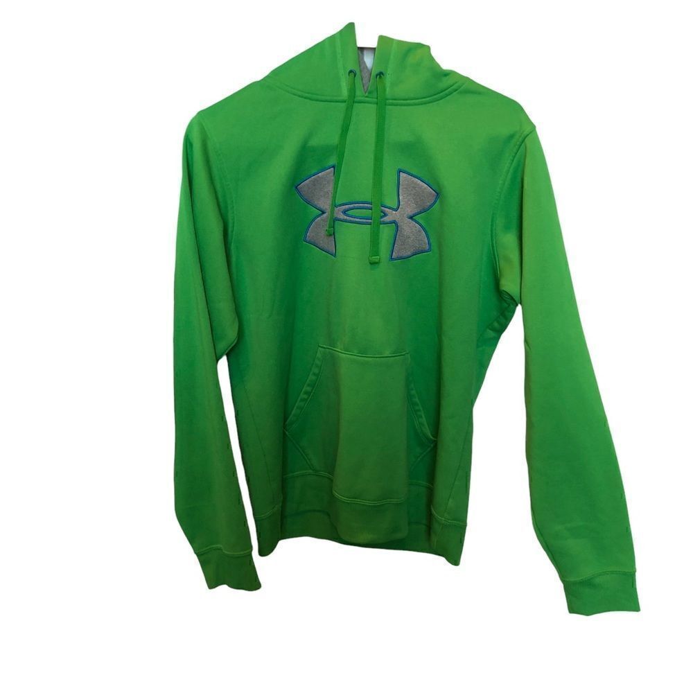 Under Armour Loose Hooded Sweatshirt pullover green and gray NWOT Medium